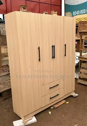 7x6ft Laminated Wardrobe - 4 Doors