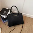 Women's Croc-Embossed Top-Handle Satchel Bag - 3