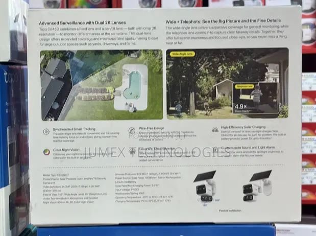 Tapo C645D Kit Solar-Powered Dual-Lens PT Security WiFi Camera - 1
