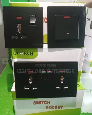 Stips Black Switch Sockets (13A & 20A)