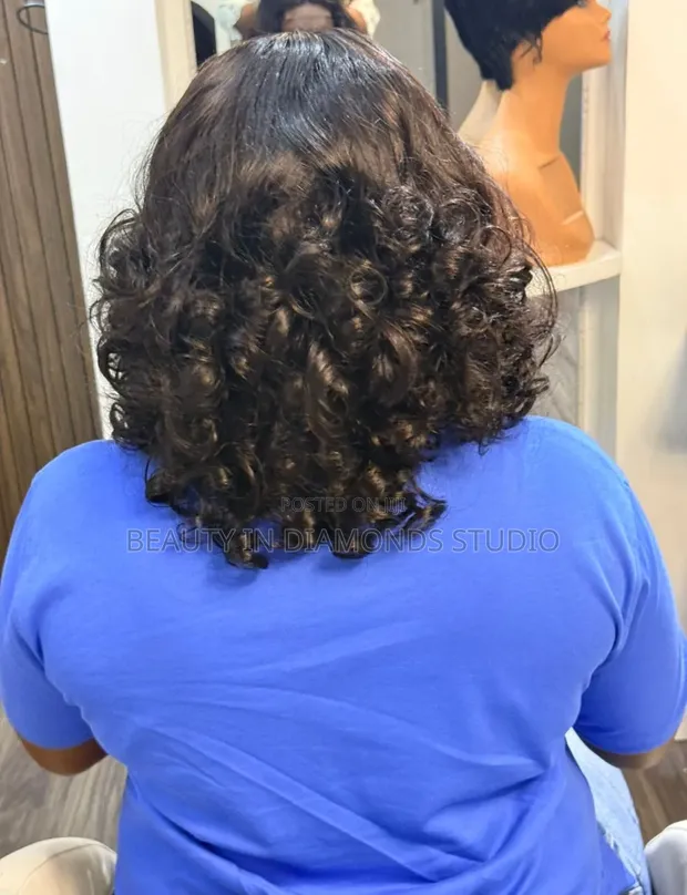14" Bouncy Curls Wig with 5x5 Closure - 1