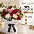 12 Fresh Red Roses Bouquet - Same-Day Delivery - 2
