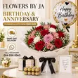 12 Fresh Red Roses Bouquet - Same-Day Delivery - 3