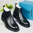 Steve Riots Black Leather Elastic Boots - 3
