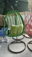 Green Garden Swing Chair with Pillows - 3