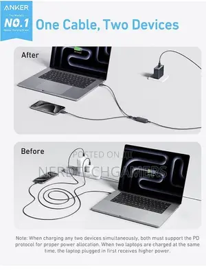 Anker 2-in-1 USB-C to USB-C Cable, 6ft, 140W
