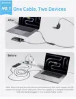 Anker 2-in-1 USB-C to USB-C Cable, 6ft, 140W - 1