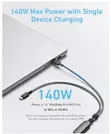 Anker 2-in-1 USB-C to USB-C Cable, 6ft, 140W - 2