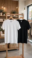 Original Gildan Plain Tees - White & Black - 1