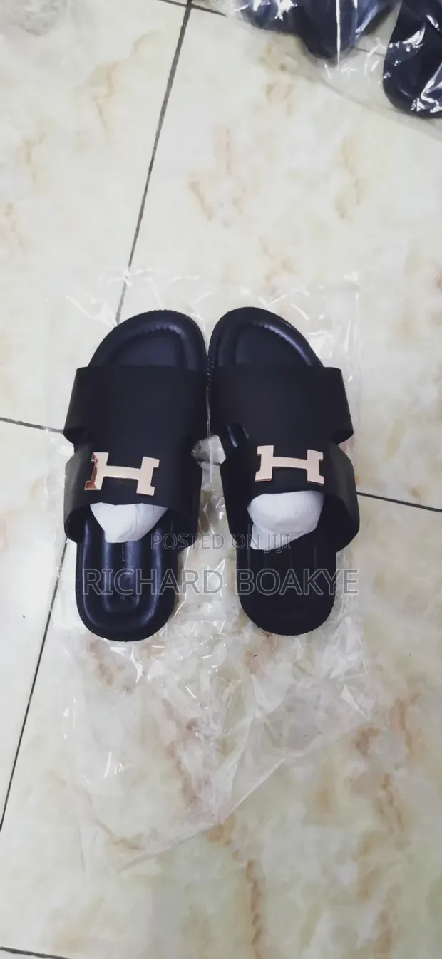 Ghana Made Men's Leather Slippers - 1