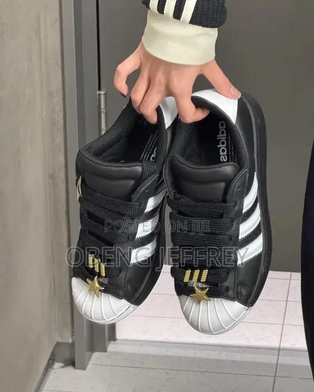 Original Adidas Superstar Core Black Gold Star - 1