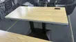 4-Seater Bar Table - Wood Top, Stainless Steel Base - 2