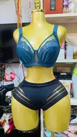 Non Padded Bra - Two-Tone Lace & Mesh - 4