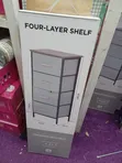 4-Tier Fabric Drawer Cabinet with Wooden Top - 2