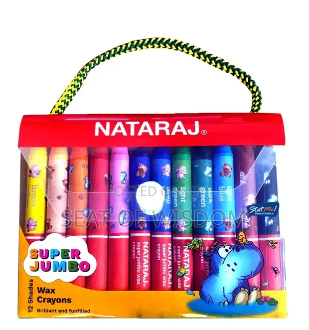 Nataraj Super Jumbo Crayons - 12 Pieces - 1