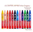 Nataraj Super Jumbo Crayons - 12 Pieces - 2