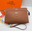 Hermes Brown Leather Clutch/Purse - 2
