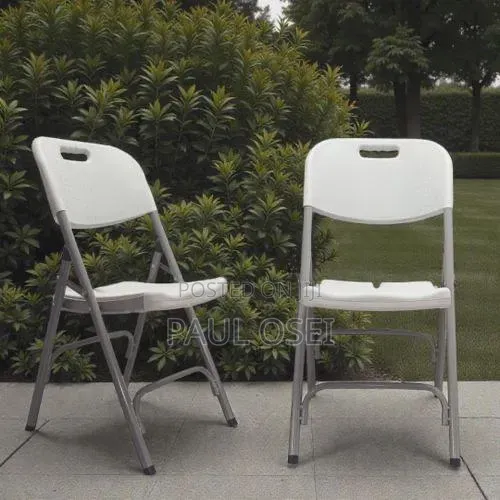 Plastic Folding Chair - White - 1