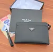 Prada Men's Black Leather Clutch - 2