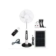 Rechargeable Solar Fan with 2 Bulbs and Remote - 2