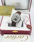 Cartier Skeleton Mechanical Wristwatch - Brown Leather Strap - 2