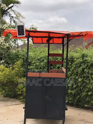 Food Stand with Built-in Stove and Gas Cylinder Line