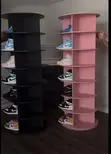 Pink & Black 360° Rotational Shoe Rack - 1