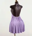 SaltGleam Pleated Backless Halter Mini Dress - 1