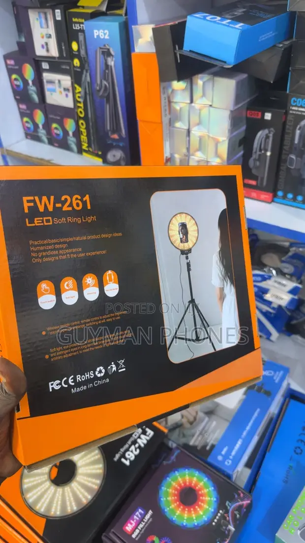FW-261 10-Inch LED Ring Light with Tripod Stand - 1