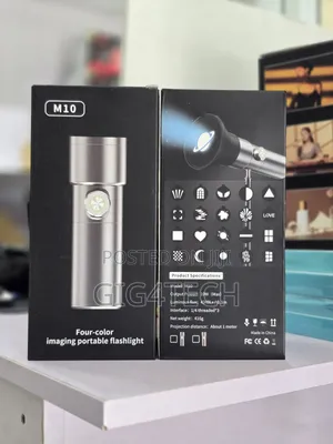 M10 Portable Flashlight Snoot with 4 Color Light & 20 Gobos
