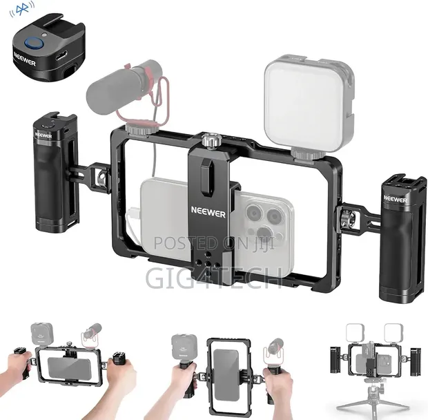 NEEWER Universal Phone Cage Video Rig with Side Handle - 1
