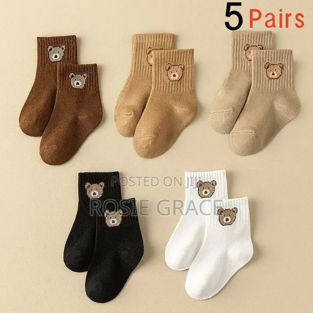 5 Pairs of Socks for Ages 1-3 - 1