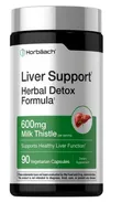 Live Support Herbal Detox with Dandelion, Milk Thistle, L-Glutathione - 1