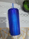 Brand New Studded Tumbler with Straw - 1