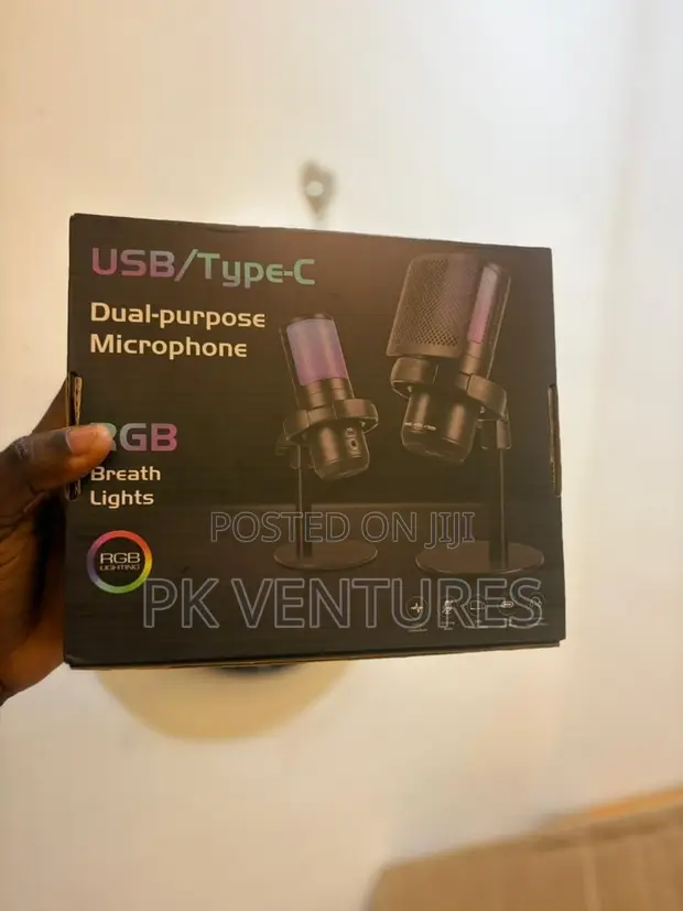 USB Type-C Dual-Purpose RGB Condenser Microphone - 1