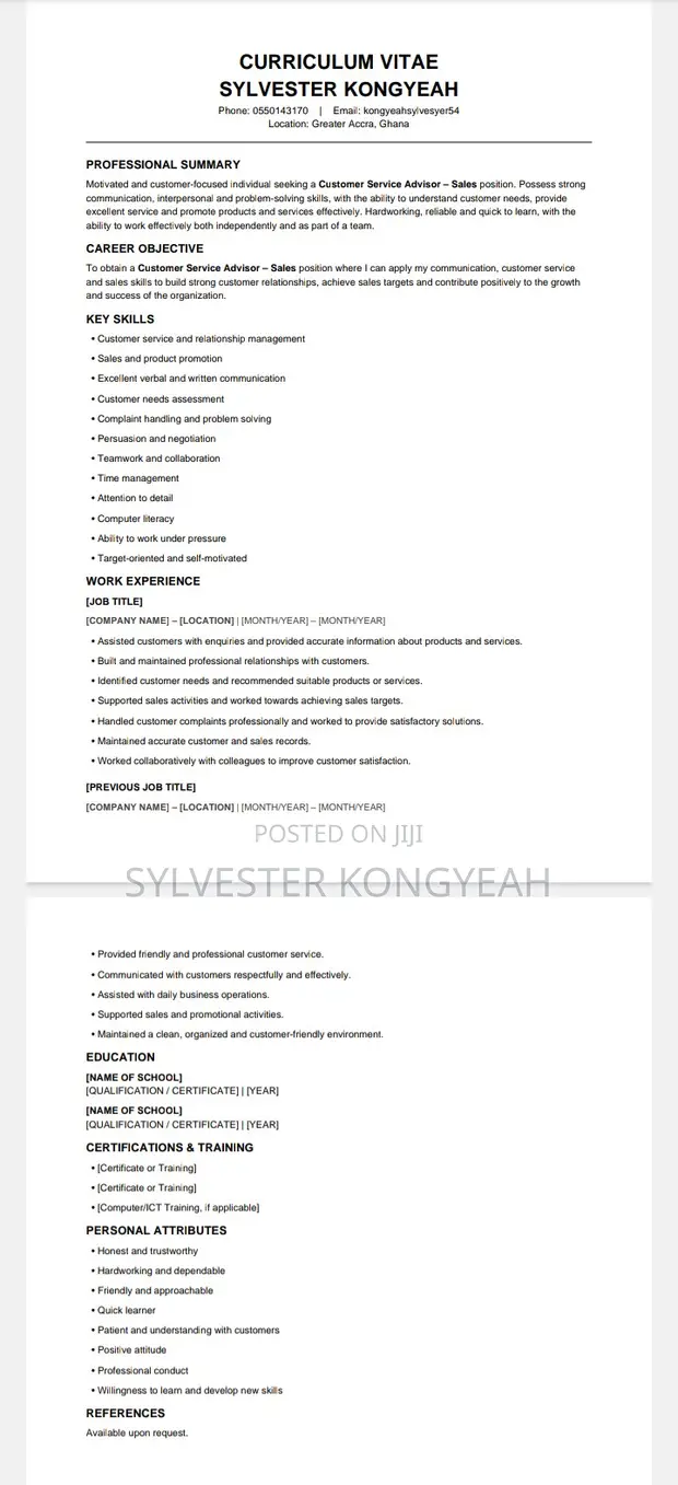 Logistics and Transportation CV - 1