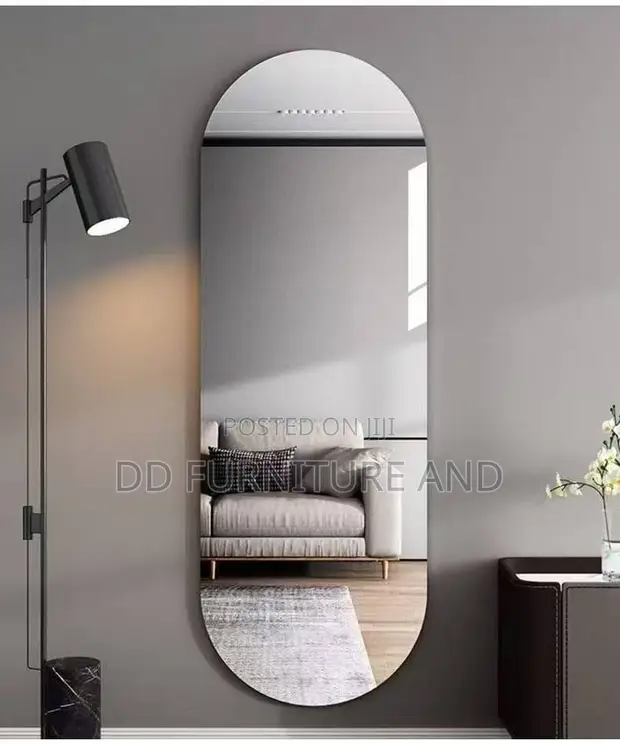 Elongated Oval Full-Length Wall Mirror - 1