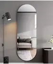 Elongated Oval Full-Length Wall Mirror - 1