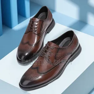 Men's Brown Derby Shoes - Size 44