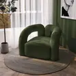 Green Boucle Accent Chair - 1