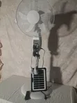 Rechargeable Solar/Electric Fan with Lights & Power Bank - 1