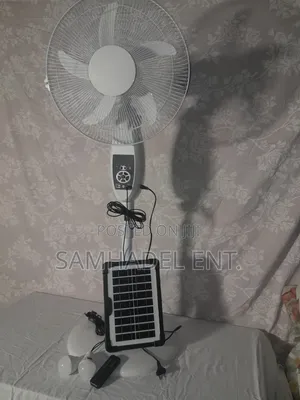 Rechargeable Solar/Electric Fan with Lights & Power Bank