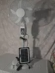 Rechargeable Solar/Electric Fan with Lights & Power Bank - 2