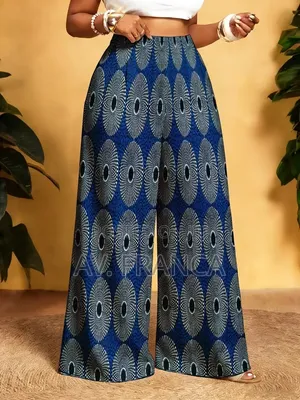 African Print Palazzo Pants - Brand New