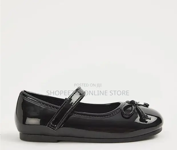 George Girls' Black School Shoes - 1