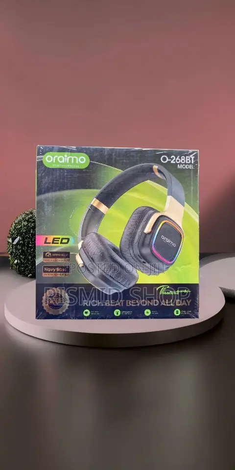 Oraimo O-268BT Dynamic Bass LED Bluetooth Headset - 1