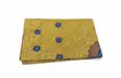 Original Vlisco Holland Wax 6 Yards - Yellow Blue Target Print - 1