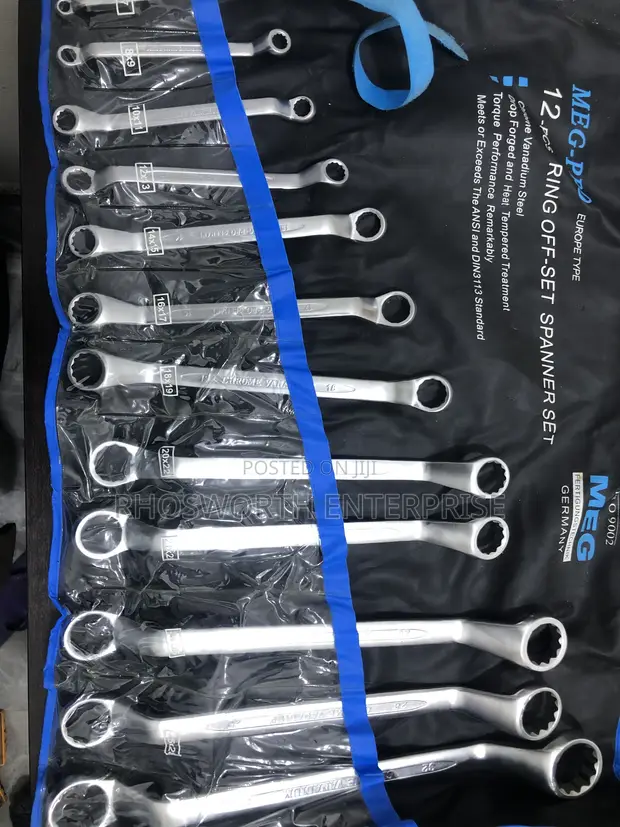 Meg-Pro 12-Piece Ring Spanner Set (6-32mm) - 1