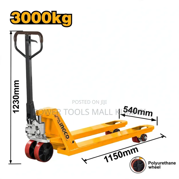 INGCO Hand Pallet Truck - 3000kg Capacity - 1