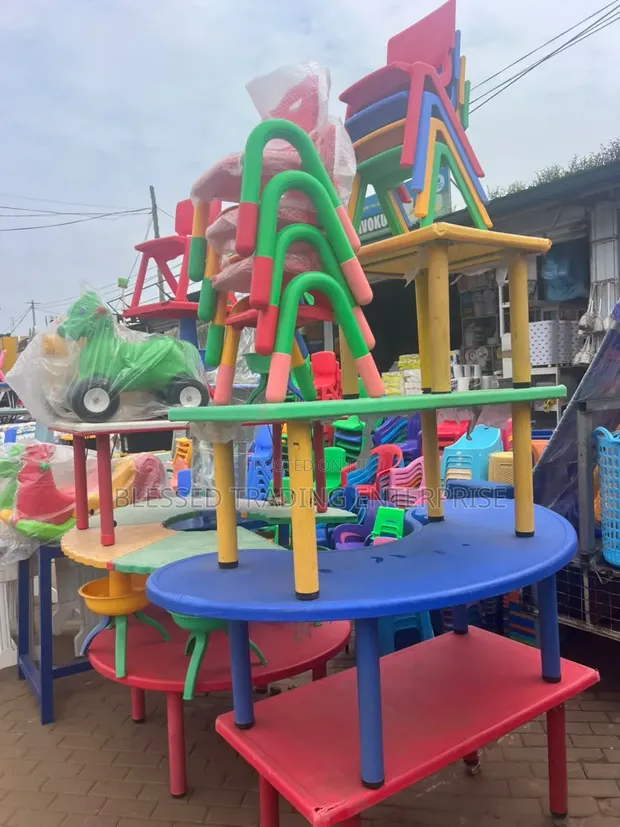 Kids Plastic Chairs and Tables for School - 1